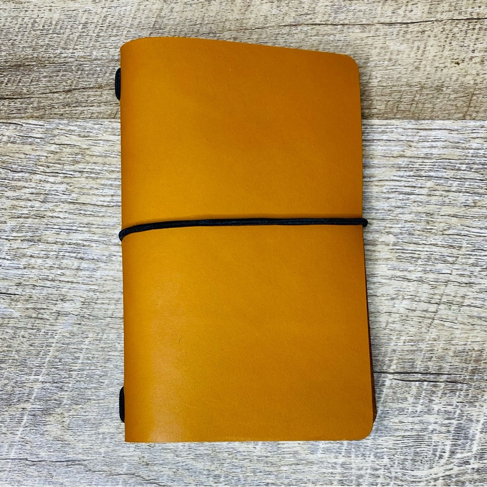 Blonde Toffee Leather Journal Cover plain blank handcrafted 6.25x4”